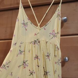 Yellow Floral Strappy Dress